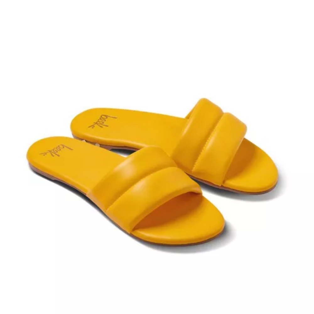BEEK Sugarbird Leather Slide Sandal -
Sunflower size 9 NEW